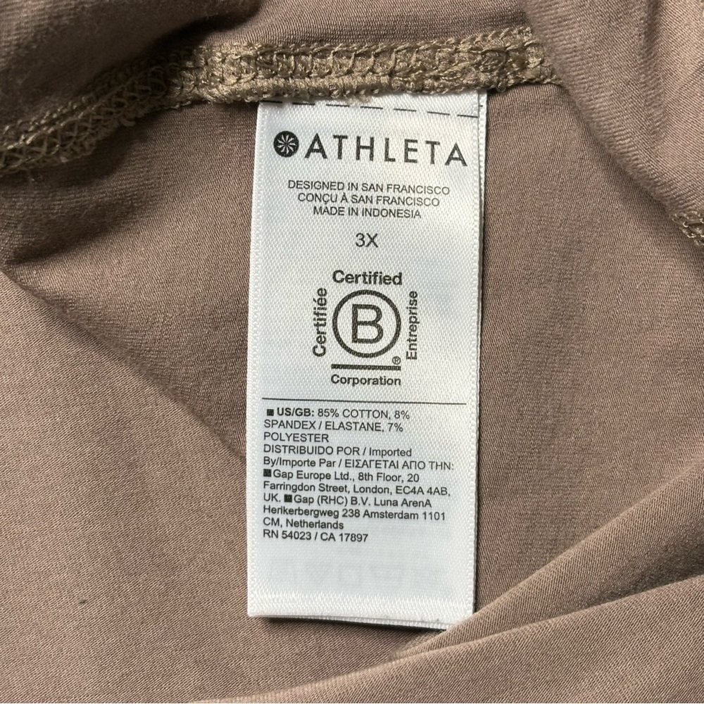 Athleta Outbound Tank • Size 3X • Mock Neck Pyrite Brown Sleeveless Cotton $49 - Picture 9 of 10